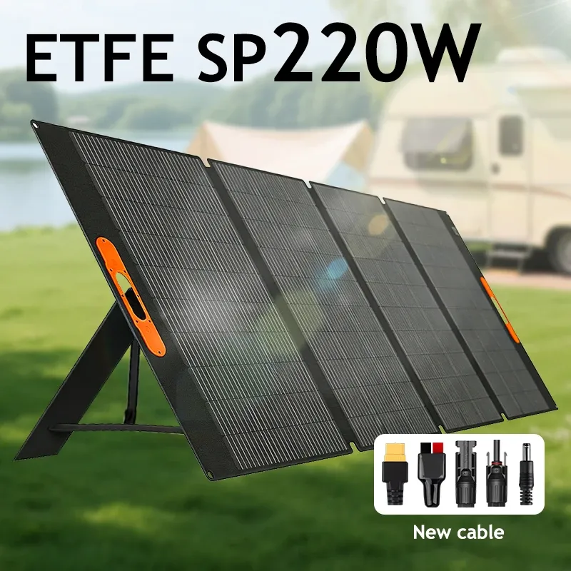 220W Tragbares Solarpanel Faltbares Solarpanel-Set Wasserdichter Notstrom-Solarladegerät für Powerstation Camping Solar