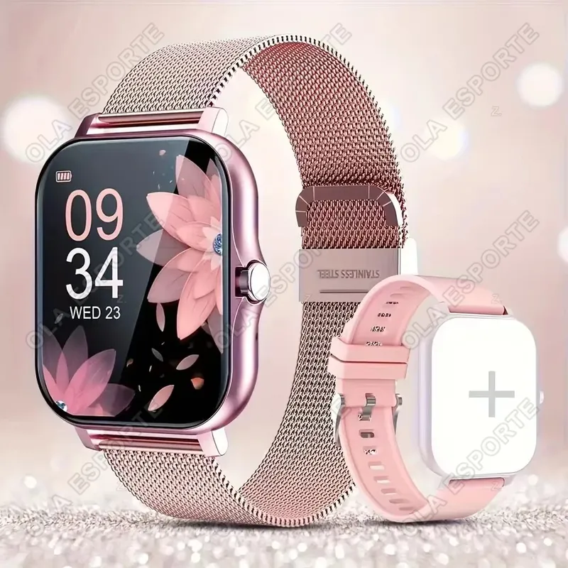 2026 Neue Bluetooth-Anruf-Smartwatch mit Informationspush fĂŒr MĂ€nner und Frauen, GesundheitsĂŒberwachung, SchrittzĂ€hler, IP68 Smartwatch fĂŒr Android und iOS - 8.21 EUR