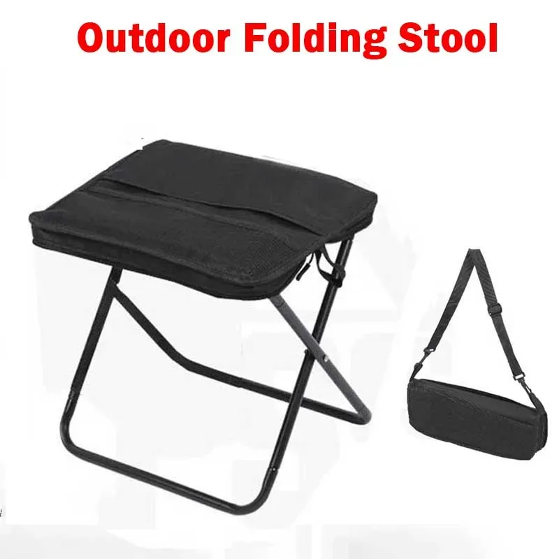 Faltbarer Outdoor-Campinghocker Freizeit-Reise-Picknickstuhl Aluminiumlegierung Klappstuhl mit Tasche Geeignet für Angeln und Camping