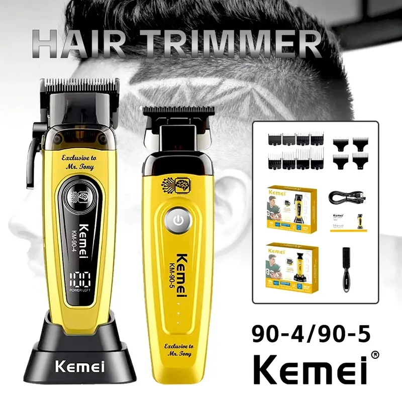 Kemei Professionell 11500 U/min Haarschneider für Friseure Schnäppchen Wiederaufladbar Trimmer Bestseller Bürstenloser Motor Haarschneidemaschine für Männer KM-90-4 KM-90-5