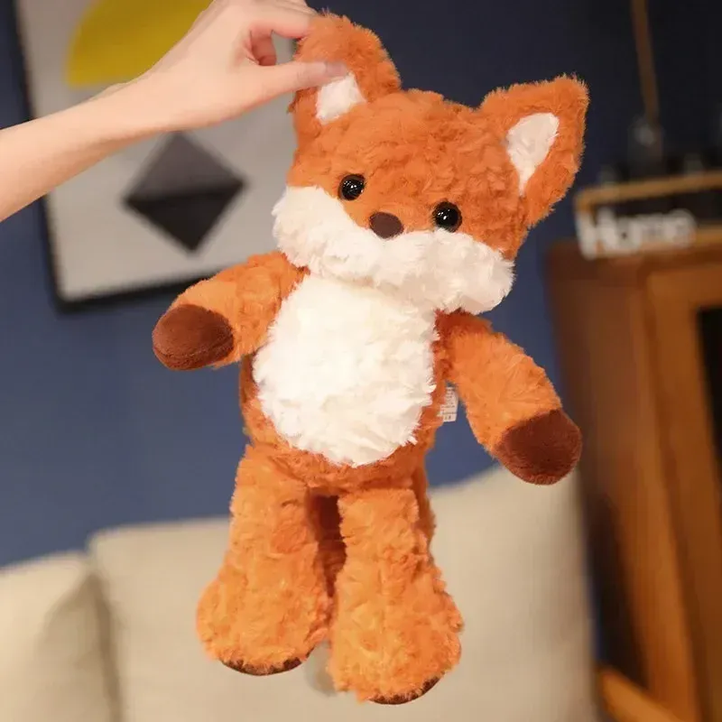 Niedliches flauschiges Fuchs-Plüschtier, weiche Cartoon-Orange-Füchse, gefüllte Puppe, Baby beschwichtigen Kinderspielzeug
