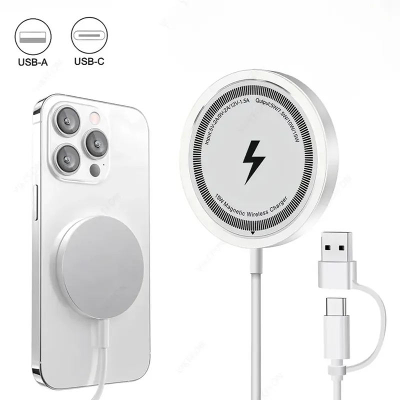 Für MagSafe Kabelloses Ladegerät Telefon-Ladestation Magnetische Schnellladestation für iPhone 17 16 15 14 13 12 Pro Max AirPods 3 Pro