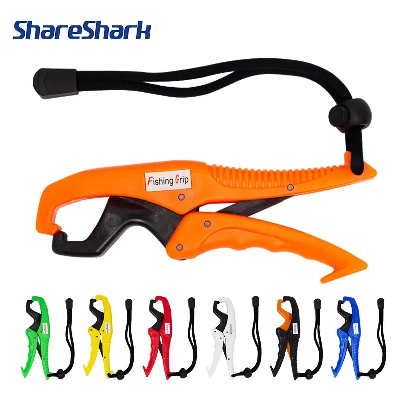 ShareShark Fischgreifer aus ABS-Kunststoff in Weiß mit Verstellbarem Seil, Angelzange, Schwimmender Controller, Angelzubehör
