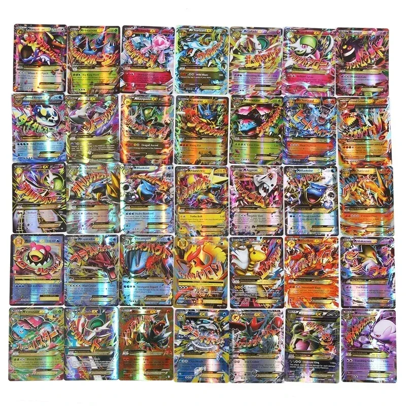 60/100 Stück Englische Pokemon-Karten GX Tag Team Vmax EX Mega Glänzende Spielkarten Sammelkarten Spielzeug Kindergeschenke