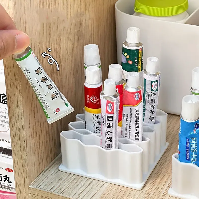 Salbenhalter, Desktop-Salbenständer, Silikonmaterial, Kosmetik-Aufbewahrungsregal, Stifthalter, Salbenfach-Organizer für Zuhause