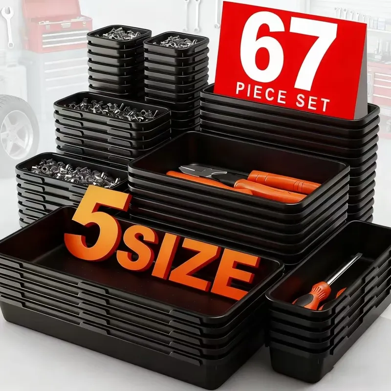 67â9 StĂŒck Werkzeugkasten-Organizer, Schubladenteiler, Tablett fĂŒr Werkzeugtruhe, Schrank, Hardware-Teile, Schrauben, Muttern, kleine Werkzeuge, Aufbewahrung - 18.37 EUR