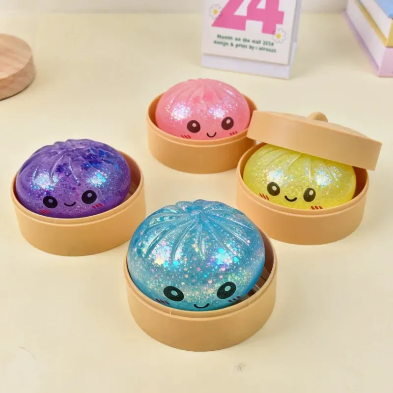 Simulations-Flash-Dumpling-Druckball, langsam rückfedernd, weich, zum Knirschen, Dekompression, Büro, Heimdekoration, für Kinder und Erwachsene, Geburtstagsgeschenk