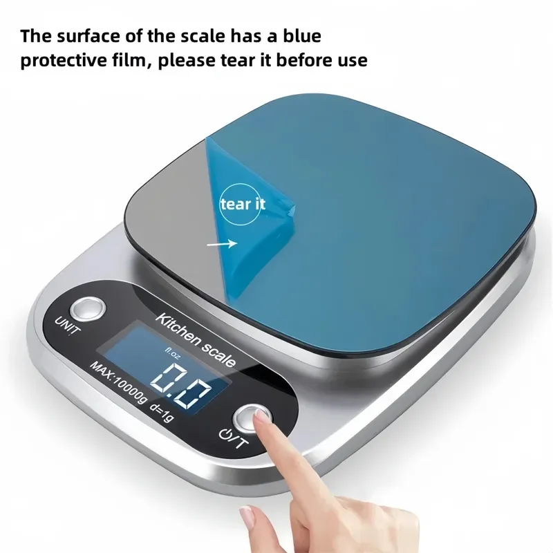 10 kg/1 g digitale Küchenwaage, hochpräzise LCD-Elektronikwaage für Lebensmittel, Schmuck, Kaffee, Backen, tragbar, hochwertige Küchenwerkzeuge