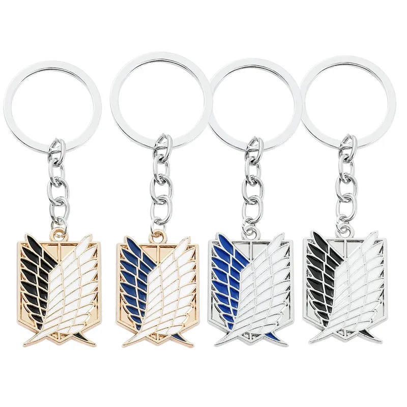 Anime Attack on Titan Emaille-Abzeichen Anhänger Dekoration Metall-Schlüsselanhänger für Frauen Männer Schmuck Accessoires Geschenk