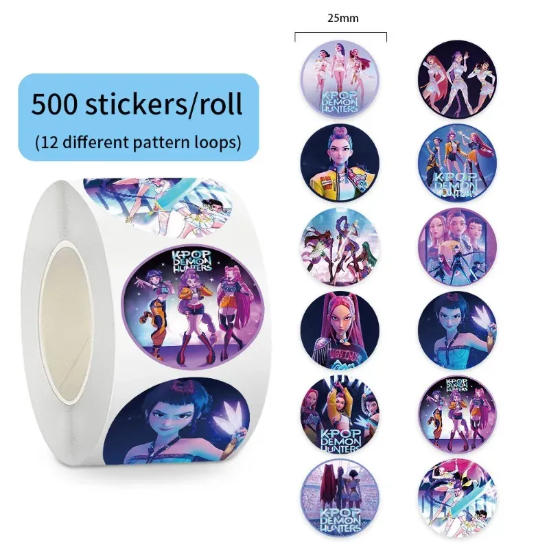 500 Stück/Rolle Beliebte Anime K-Pop Aufkleber Tiger-Motiv DIY Wasserfeste Aufkleber für Scrapbook Handy Gepäck Skateboard Laptop Dekoration