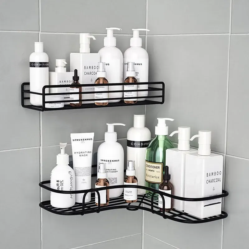 Badezimmerregal Duschregal Shampoo-Aufbewahrungsregal Küchen-Gewürzregal Eckregal Ohne Bohren Wandmontiertes Regal Badezimmerzubehör