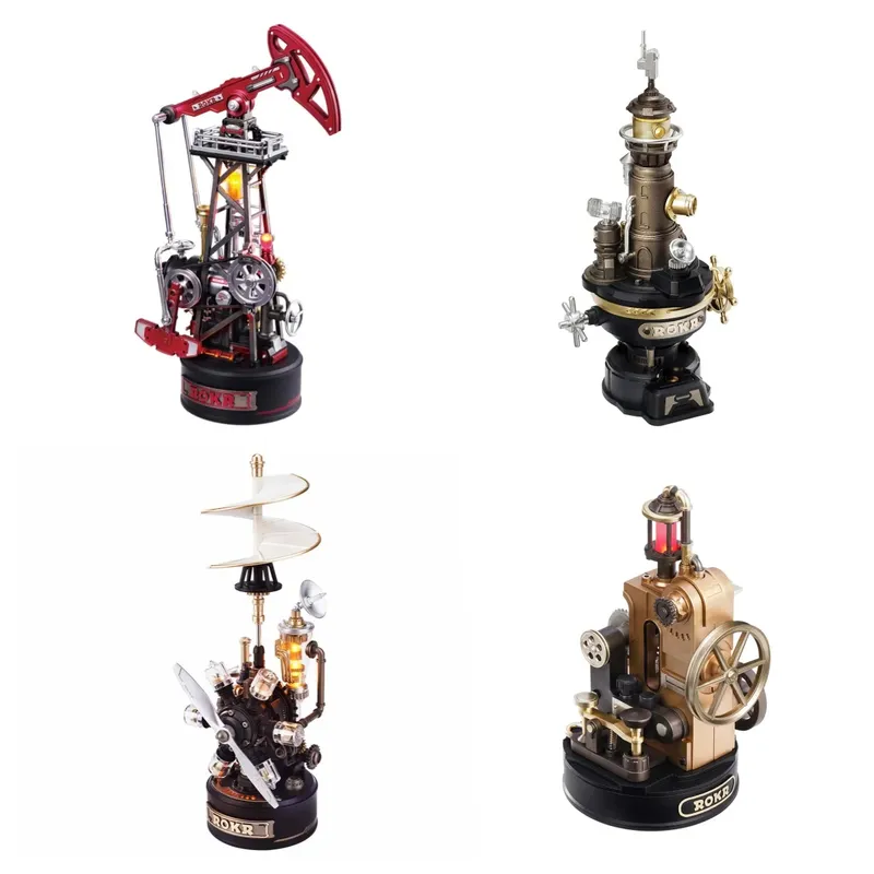 ROBOTIME ROKR Industrial City Series 3D-Puzzle, mechanisches Steampunk-Modell, einzigartige Schreibtischdekoration, ideales Geburtstagsgeschenk für Jungen und Männer