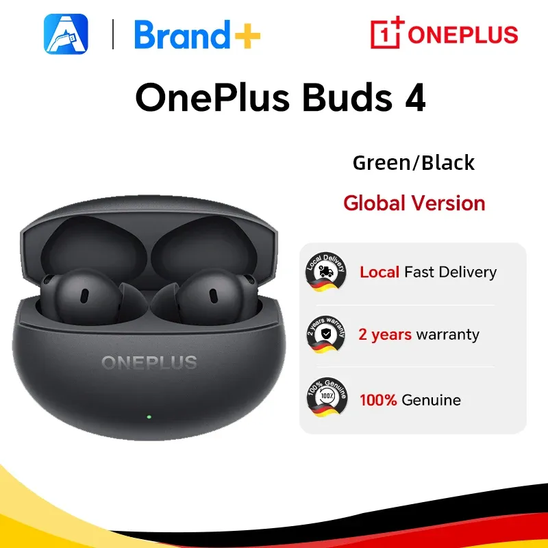 Globale Version OnePlus Buds 4 True Wireless-Ohrhörer Bis zu 55 dB Geräuschunterdrückung ANC Zwei Treiber mit zwei DACs Bluetooth 5.4