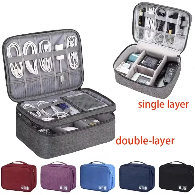 Reise-Kabelaufbewahrungstasche Tragbare Wasserdichte Digitale Elektronik-Organizer USB-Datenkabel-Ladegerät-Aufbewahrungstasche Kabelorganizer