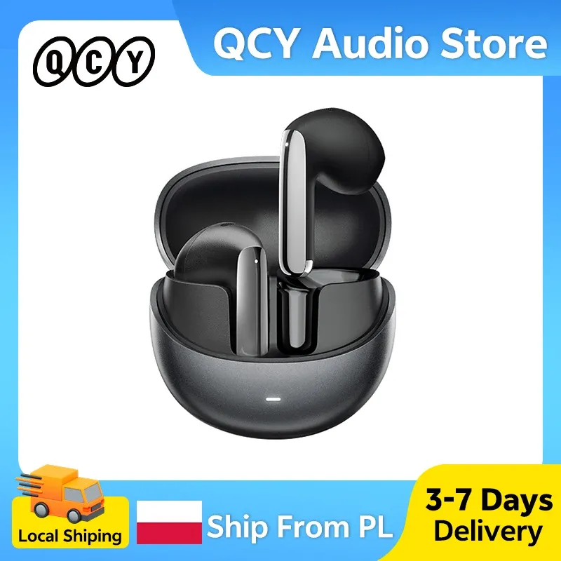 QCY HT10 AilyBuds Pro+ Adaptive ANC Kabellose Kopfhörer Hi-Res Audio LDAC 13mm Treiber Semi-In-Ear Kopfhörer Bluetooth 5.3 Ohrhörer