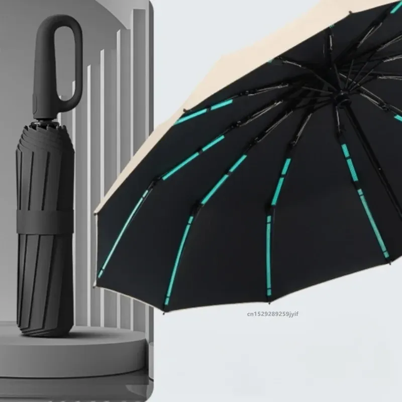 Starker, winddichter, automatischer Regenschirm, Sonnenschirm, UV-Schutz, faltbar, Herren-Regenschirm, Schnalle, Regen, großer Sonnenschirm für Damen