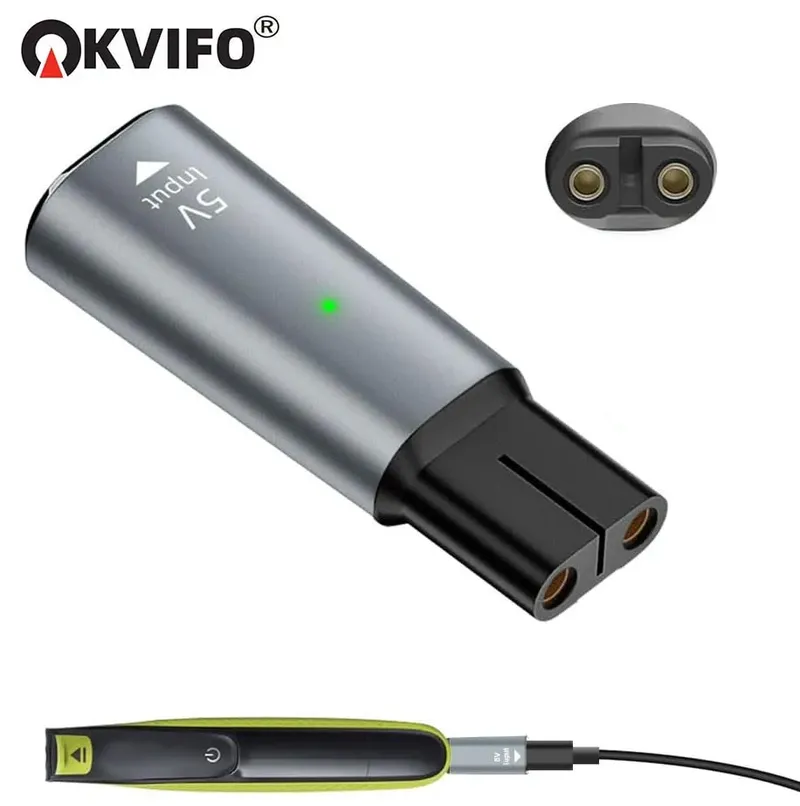 KVIFO 5V Typ-C Rasierer-Adapter-Ladegerät für Philips OneBlade QP2724 QP2834 QP1424 QP1924 QP4631 Bartschneider
