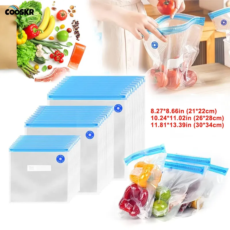 Vakuumbeutel zum Versiegeln von Lebensmitteln, Vakuumverpackungsbeutel, wiederverwendbare Vakuum-Kompressionsbeutel, Fleisch, Obst, Snacks, versiegelte Lagerung, Vakuumpumpenbeutel