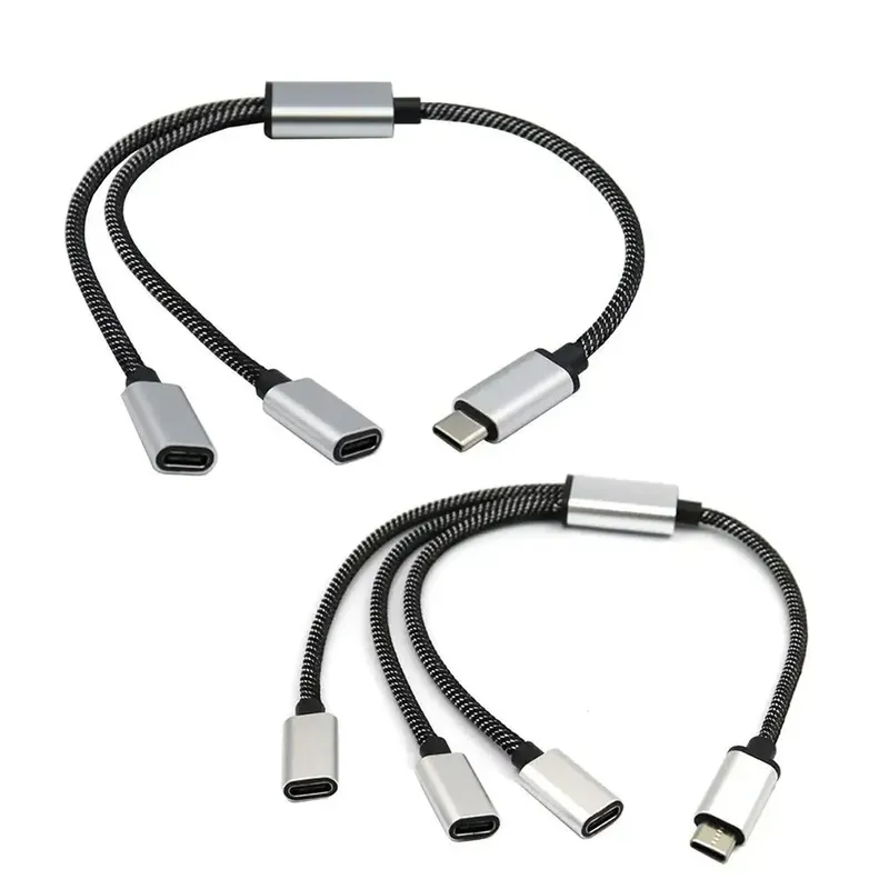 USB C Stecker auf USB C Buchse Splitter Typ C Hub für Gaming Griff Ladegerät Power Banks Adapter 5 Gbit/s Daten Sync MacBook Pro Air
