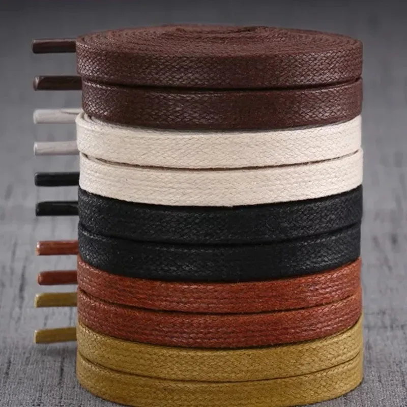 1 Paar gewachste flache Schnürsenkel aus Leder, wasserdicht, Freizeitschuhe, Schnürsenkel, Unisex, Stiefel, Schnürsenkel, Länge 60, 80, 100, 120, 140, 160, 180 cm, P3