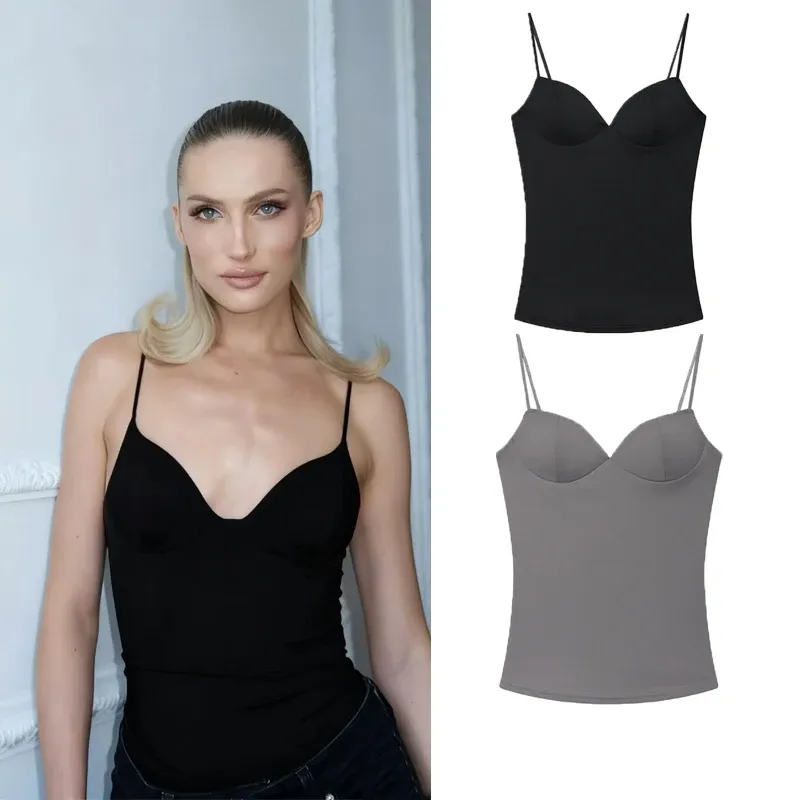Korsett Damen Halter Tops Für Frau 2025, Sommer Camis Tops Mit Trägern Frau Ärmellose Party Bodycon Sexy Casual Weste