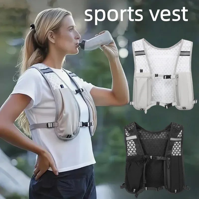 Laufweste Unisex Wasserabweisender Atmungsaktiver Rucksack für Laufen Wandern Radfahren Trails Marathons