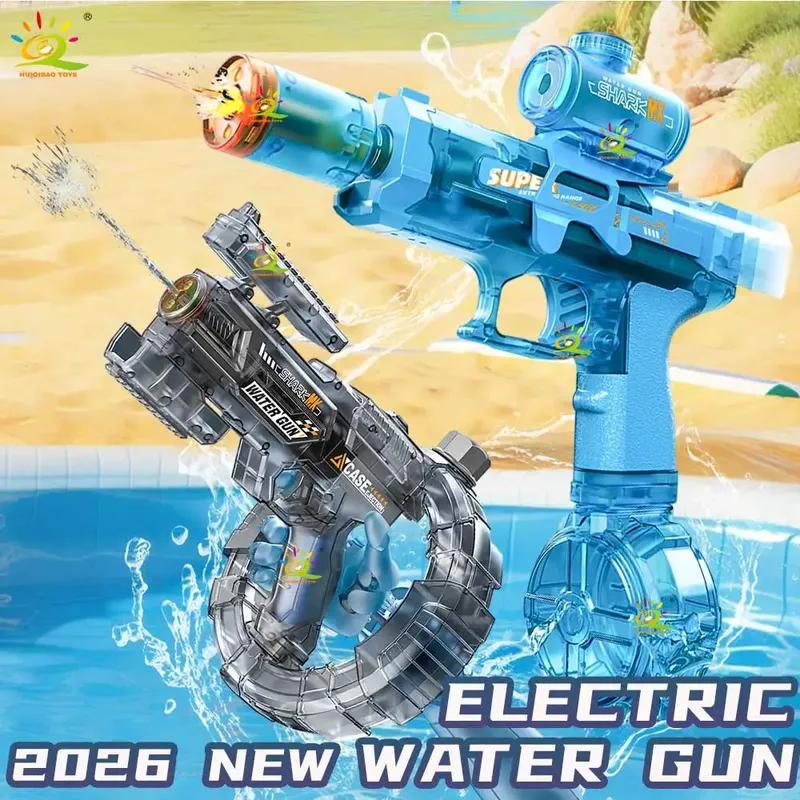 HUIQIBAO Elektrische Wasserpistole für Kinder, Hochgeschwindigkeits-Wassersprüher, geeignet für den Einsatz im Freien