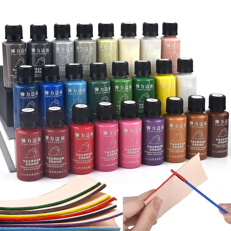 30ml Dehnbares Mattes Elastisches Kantenversiegelungsöl Lederfarbe Färbemittel Kantenreparatur Flüssigkeit DIY Lederhandwerk Farbpigment