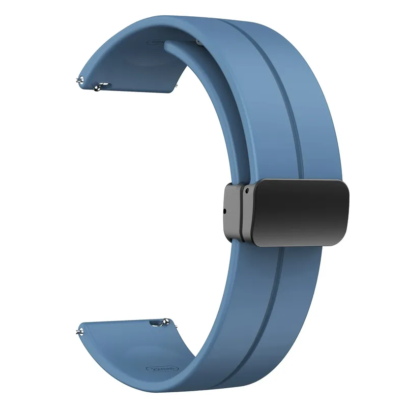 20 mm 22 mm magnetisches D-Typ-Verschluss-Silikon-Uhrenarmband für Samsung Galaxy Watch