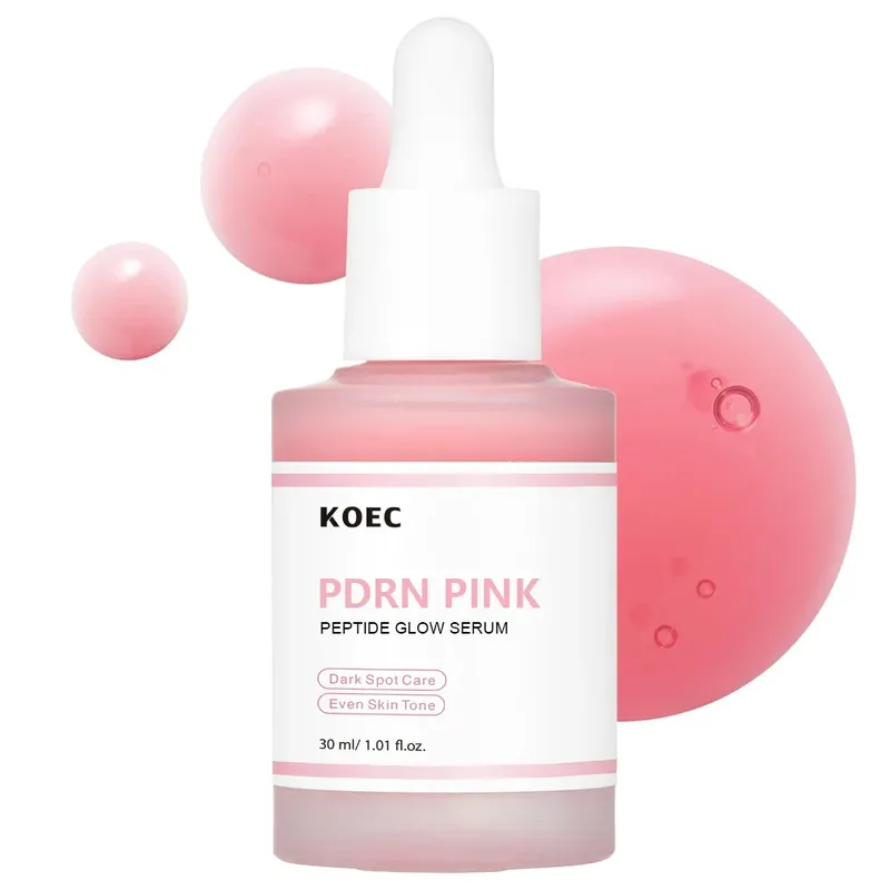 30ml KOEC Rose PDRN Pink Peptide Glow Gesichtsserum Dunkle Flecken Pflege Gleichmäßiger Hautton Verbesserte Elastizität Glättend Straffend Adenosin