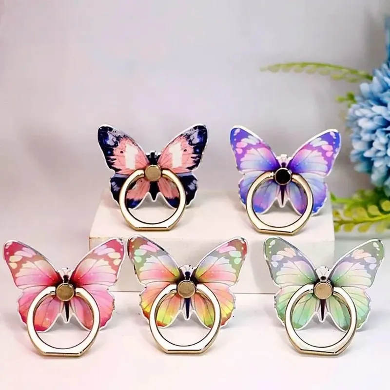 Luxuriöser Universeller Schöner Schmetterling Handyhalter Geeigneter Mobiltelefon-Fingerring-Halter Selbstklebender Halter