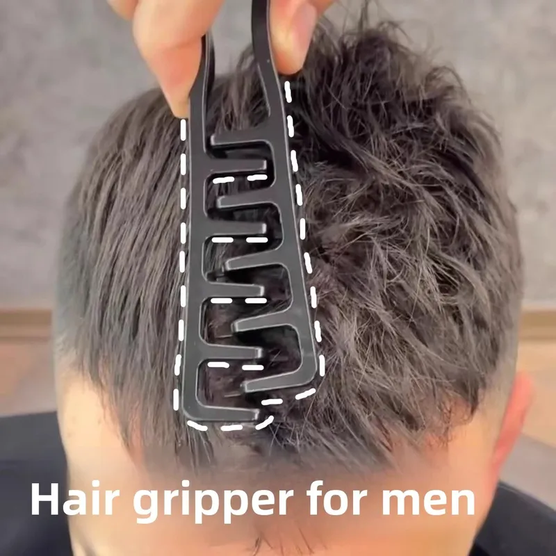 2-teiliges Herren-Stylingkamm-Set für Haarstyling und Volumen mit Texturierter Oberseite und Stacheligem Vorderdesign Friseurwerkzeug