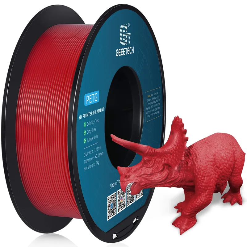 GEEETECH 1 kg 1,75 mm 1 kg (2,2 Pfund) reines PETG, 3D-Drucker-Filament, Vakuumverpackung, verwicklungsfrei, 3D-Druckmaterialien