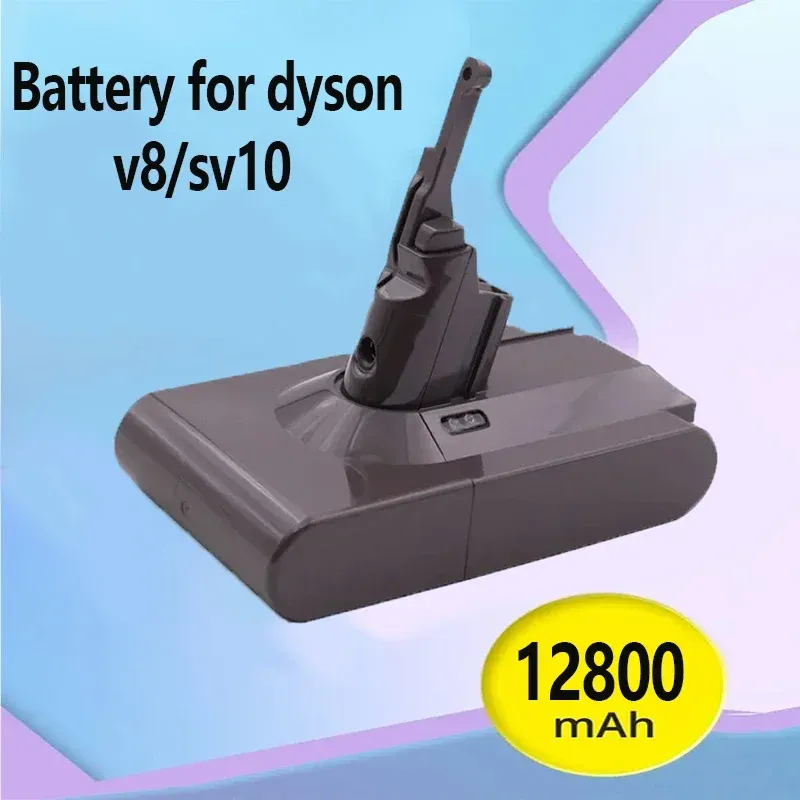 Für Dyson V8 2025 Neues Produkt 12800 mAh 21,6 V Batteriewechsel, für Dyson V8 Staubsauger Tragbarer Staubsauger-Akku