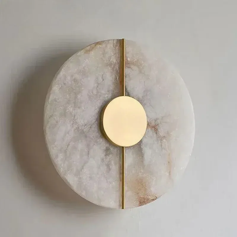 Moderne Luxuriöse Kreative Marmor-Wandleuchte - Alabaster-Marmor-Wandlampe für Schlafzimmer, Nachttisch, Wohnzimmer, Flur, Innendekoration
