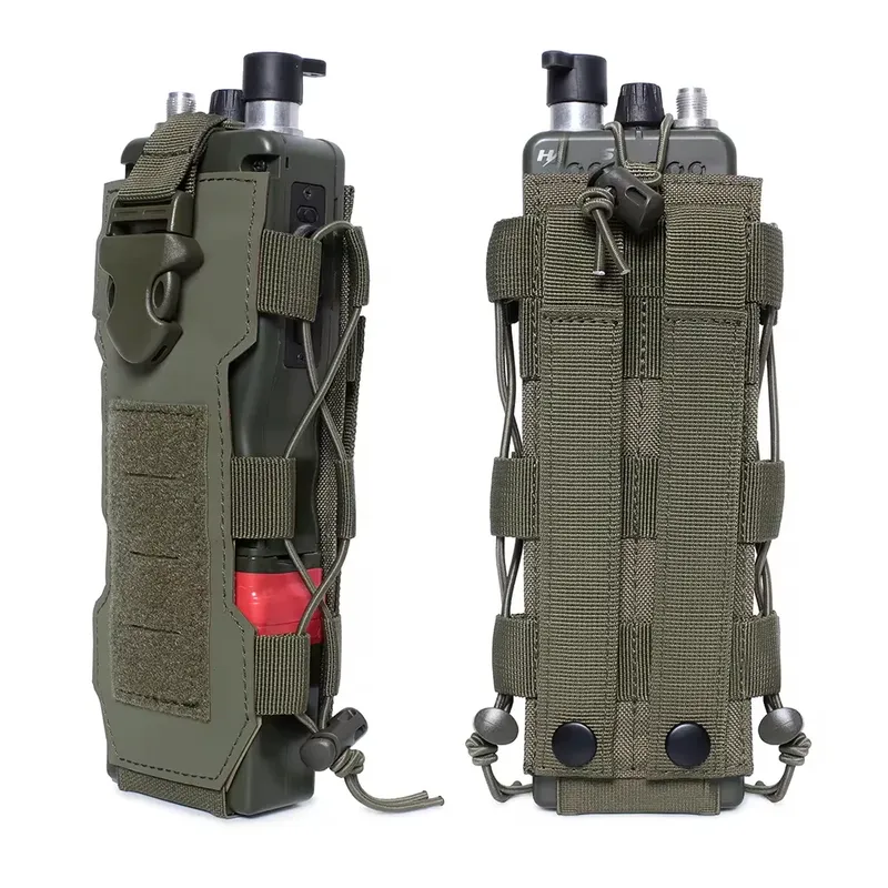 DIZETION Outdoor Sport Molle Wasserflasche Tasche Radio Kantine Abdeckung Holster Hüfttasche Jagd Wandern Reise Wasserkocher Halter Taschen - 6.62 EUR