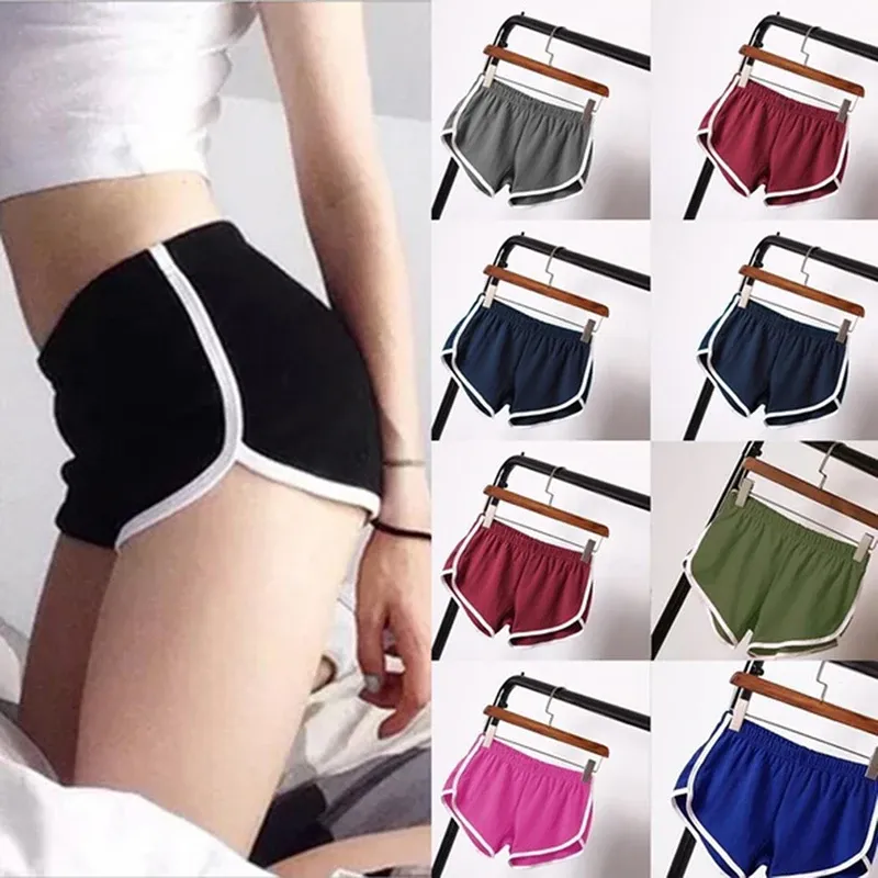 Sport Shorts Frauen Sommer 2024, Neue Candy Farbe Anti Geleert Dünne Shorts Casual Dame Elastische Taille Strand Correndo Kurze Hosen