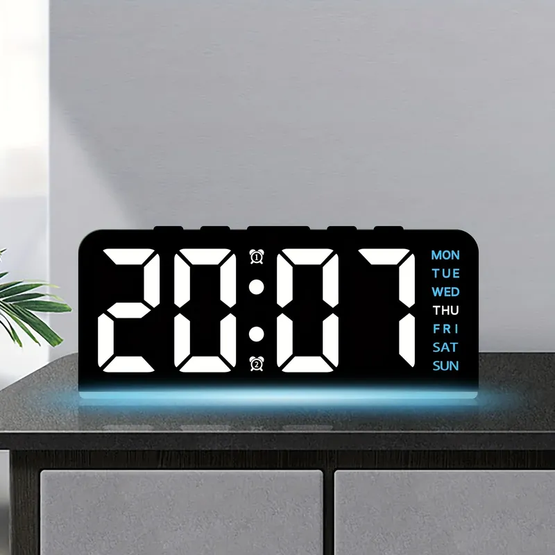 1 PCS Digital LED Wecker Mit Datum Anzeige Dual Alarme Snooze Funktion Nachtlicht 12H 24H Modus für Schlafzimmer Schreibtisch Tisch