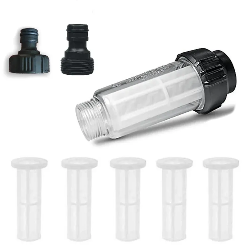 Hochdruckreiniger-Wasserfilter für Karcher K2 K3 K4 K5 K6 K7 G 3/4'' Wasserfilter mit 2 Filterkernen für Lavor für Nilfisk