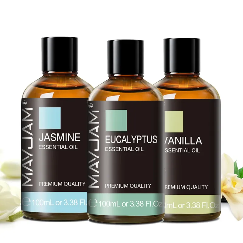 MAYJAM 100ML Reines Natürliches Ätherisches Öl Pfefferminze Lavendel Vanille Jasmin Süße Orange Zitrone Eukalyptus Aromatherapie-Öl