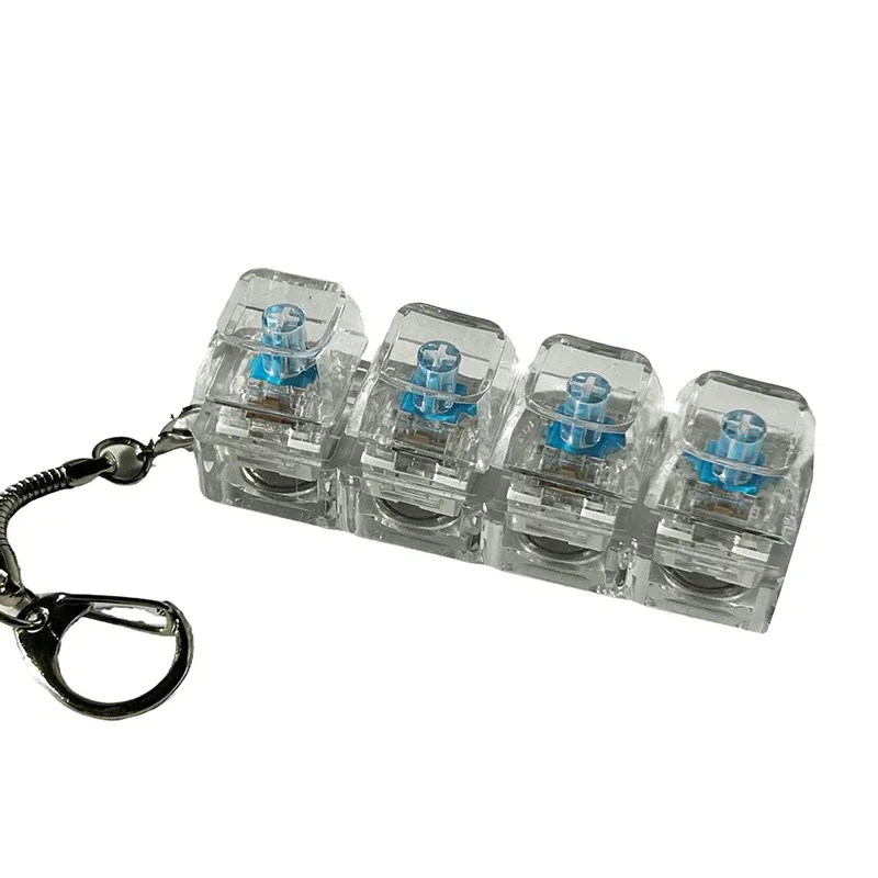 1PC LED Leuchten Mechanische Tastatur Tester Zappeln Schlüsselbund 4/9 Tasten Stress Relief Stress Taste Keycap Gadget für DIY