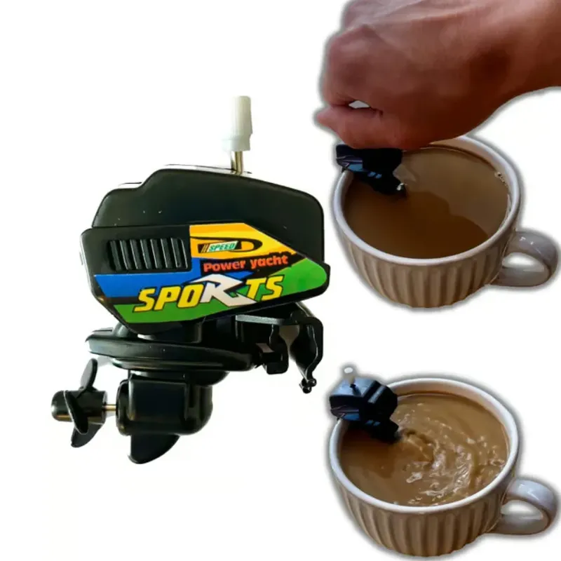 Mini-Bootsmotor, Kaffeerührer, Neuheit, lustiger Getränkemixer, kreatives Küchenhelfer für Kaffee, Tee, Cocktail, für Zuhause, Bar-Zubehör