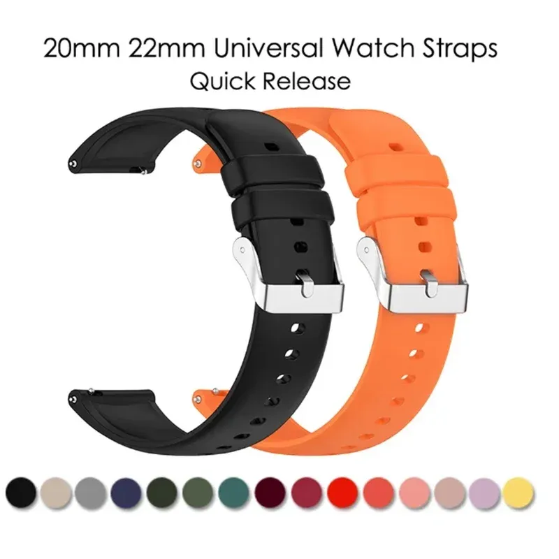 Heißer Verkauf 20 MM 22 MM Silikon Armband 20/22mm Universal Armband Armbanduhr Band für P22 Smartwatch & andere Uhren 2030