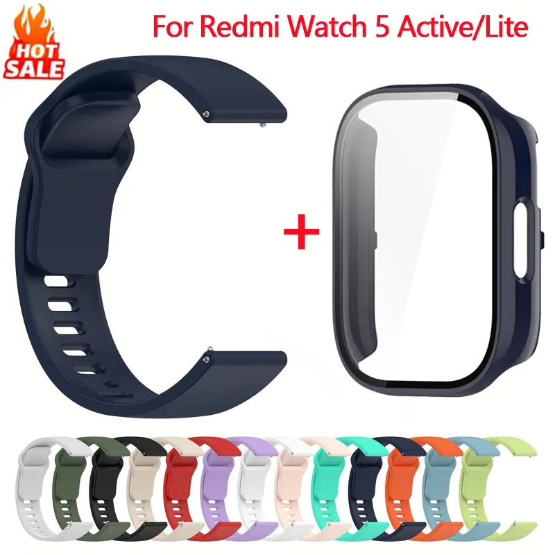 Silikonarmband + Hülle für Xiaomi Redmi Watch 5 Active Band Smartwatch Zubehör Sportarmband für Redmi Watch 5 Active/Lite 2030