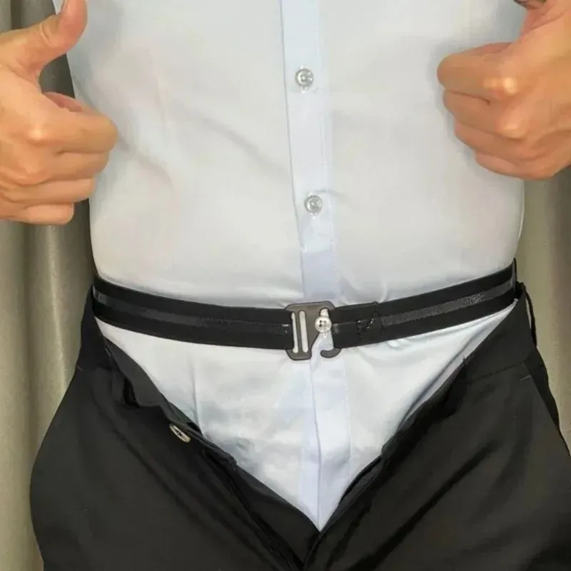 Herren-Hemdenhalter aus Nylon mit rutschfestem elastischem Griff und verstellbarer Schnalle – gewebte Hemdhaltergurte aus Nicht-Textilmaterial