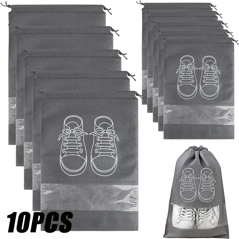 5/10PCS Schuhe Lagerung Organizer Taschen Vlies Schuh Staub Taschen Tragbare Reise Schuh Tasche Schuhe Lagerung verpackung Beutel Organisatoren