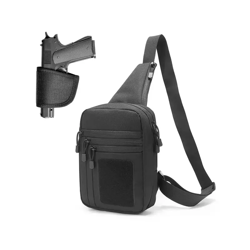 Verdeckte Trage-Crossbody-Waffentasche für Männer, Ccw-Schultertasche, taktische Schultertasche, Range-Taschen für Handfeuerwaffen
