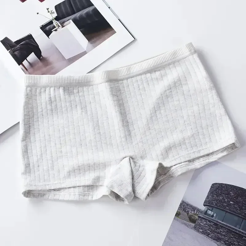 Damen-Boxershorts aus Baumwolle, Sicherheitshosen für Frauen, Nahtlose Unterhosen, Einfarbige Bequeme Boyshorts, Sexy Dessous, Damenunterwäsche