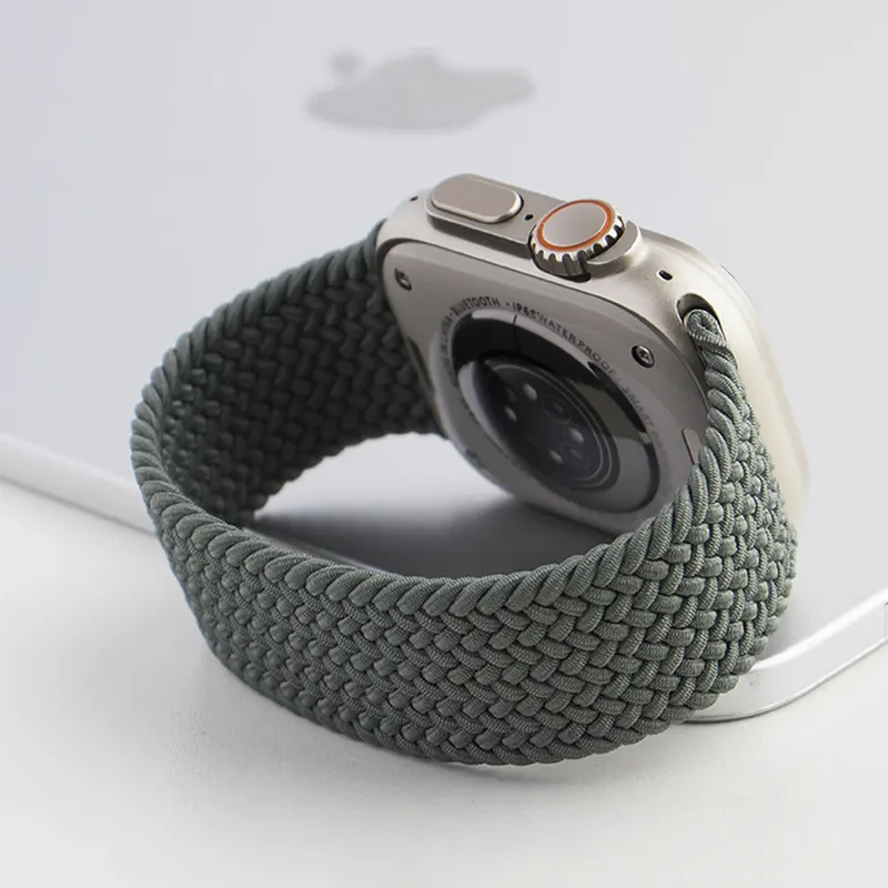 Geflochtenes Schlaufenarmband für Apple Watch Armbänder Ultra 3 2 49mm 44mm 41mm 40mm 42mm 46mm 45mm Armband iWatch Serie 11 SE3 10 9 8 7 6 5