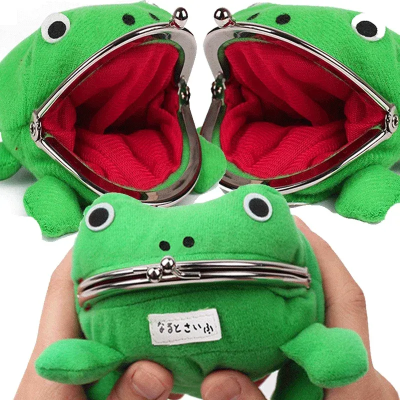 1PC Frosch Geldbörsen Cartoon Brieftasche Beutel Anime Manga Form Flusen Kupplung Cosplay Nette Geldbörse Münze Halter mädchen Geschenk